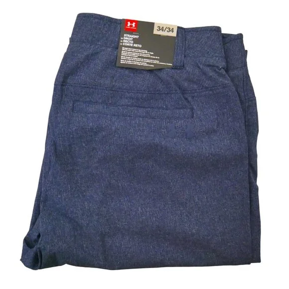 Under Armour Men's Vented Showdown Golf Pants Breathable Straight Fit Blue NWT